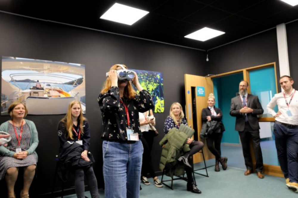 Those in attendance took part in a host of activities including virtual reality exploration. (Image: Falmouth Marine School) 