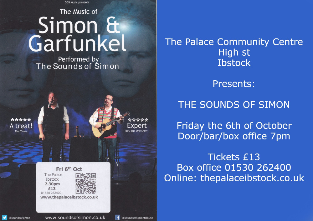 The Sounds of Simon at The Palace Community Centre Ibstock, near Coalville