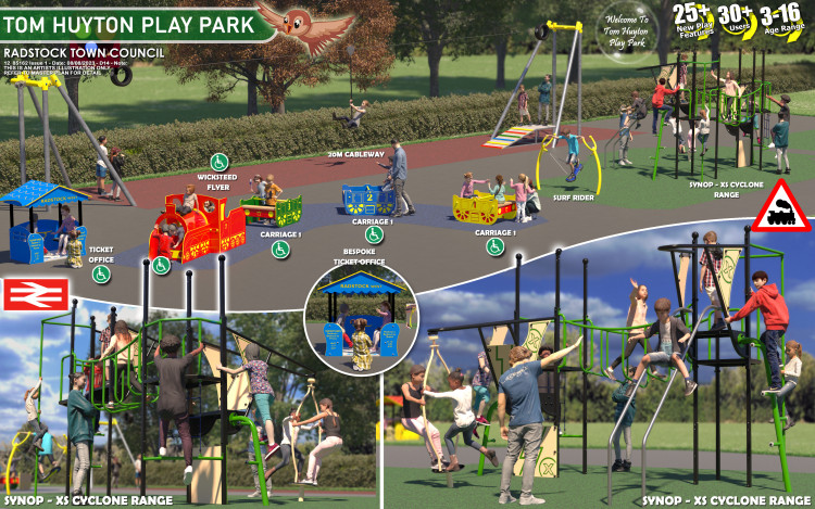 What Tom Huyton park in Radstock will look like with the new play equipment - fabulous 