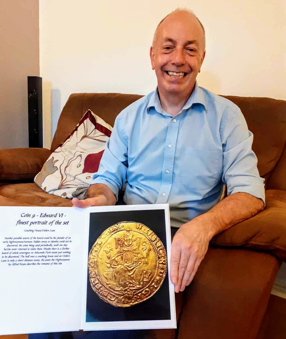 Peter Astley from Haslington found a hoard of coins dating back to Henry VIII's days (Nub News).