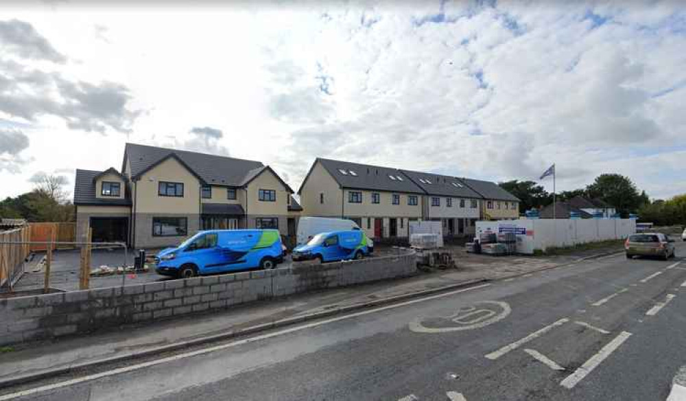 The new houses being built in Lower Weare (Photo: Google Street View)