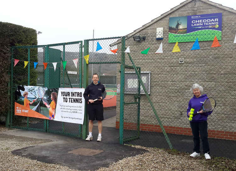 Sarah Strawbridge, chairman, and Stephen Pearce, head coach, unlock the gate after many weeks of closure