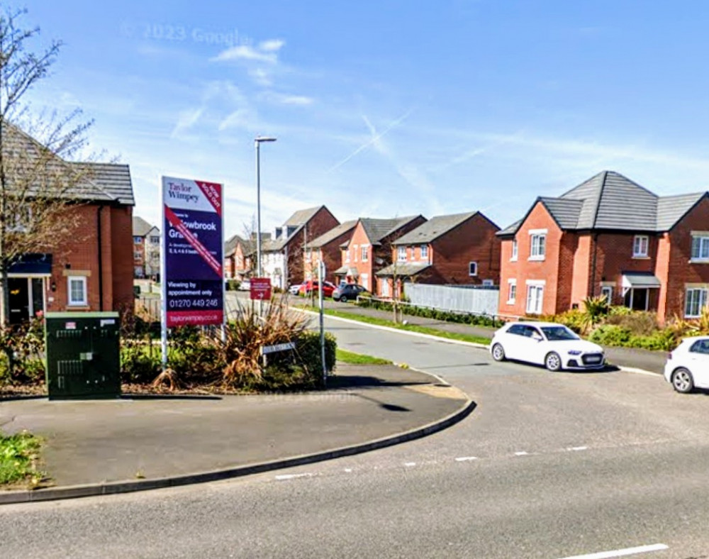 The female driver was stopped on Willow Brook Grange estate and arrested for 'driving whilst disqualified' (Google).