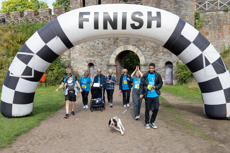 Parkinson’s UK Cymru: Walkers enjoying themselves at Walk for Parkinson’s in Cardiff