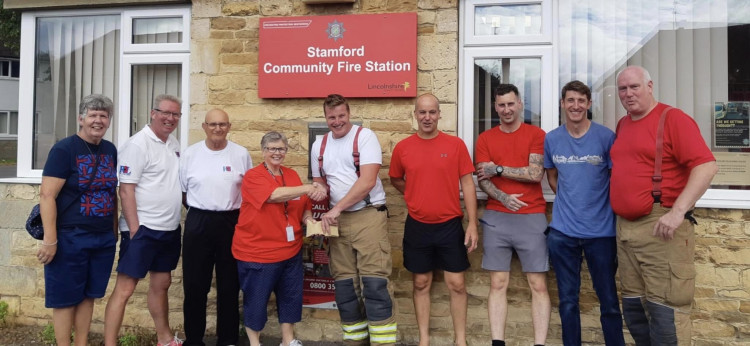 The local community supported Stamford Fire Station as they hosted their annual charity car wash. Image credit: Lincolnshire Fire and Rescue Service.