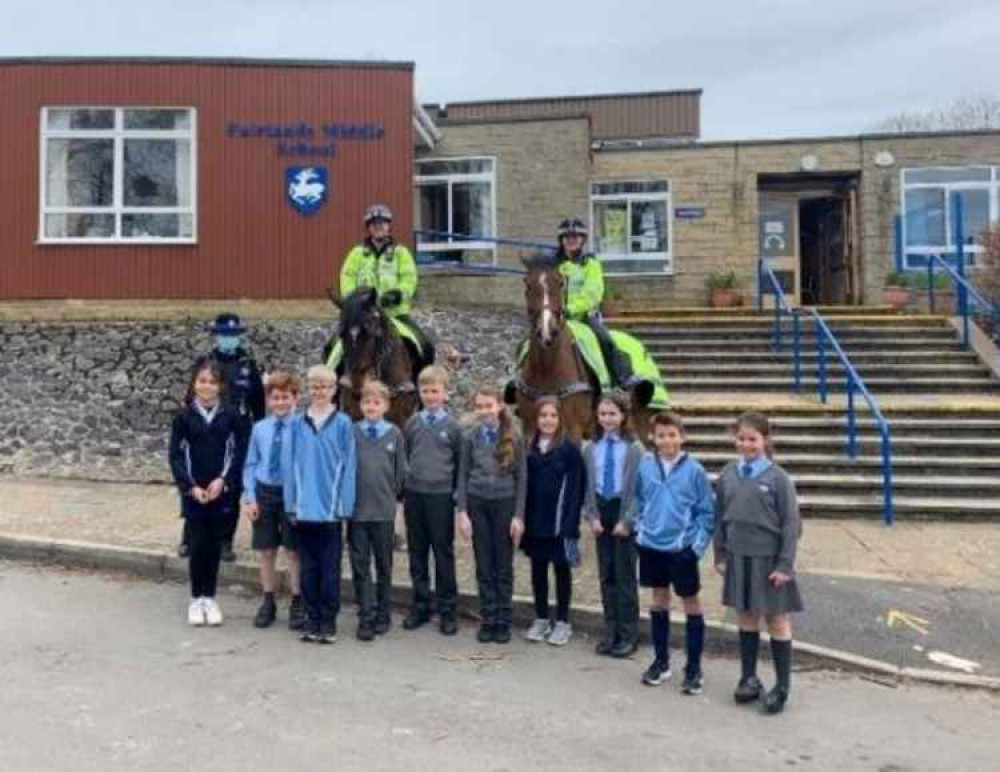 The police horse visit to Fairlands