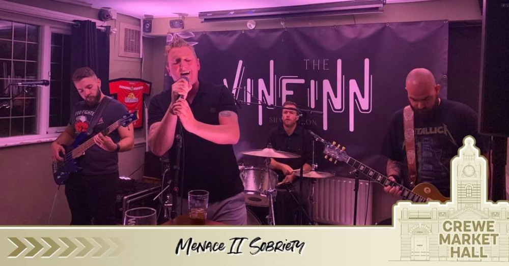 Menace II Sobriety are performing live at Crewe Market Hall on Saturday 19 August.