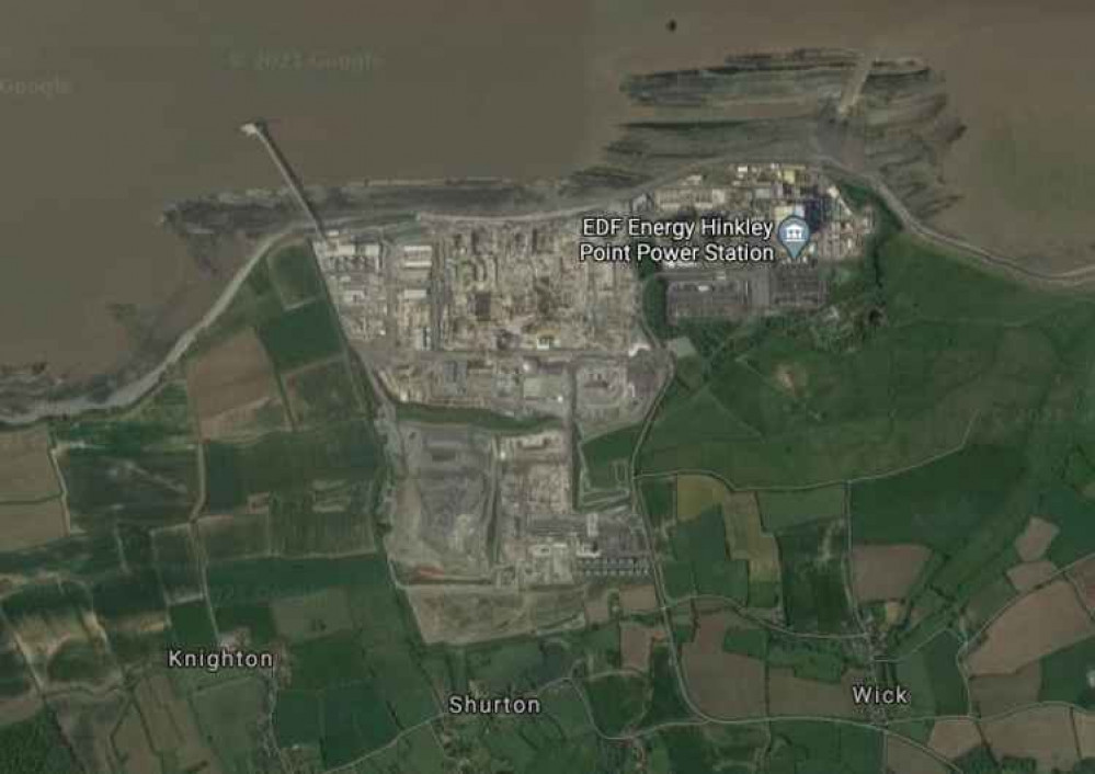 Hinkley Point Nuclear Power Station Complex Near Shurton. CREDIT: Google Maps. Free to use for all BBC wire partners.