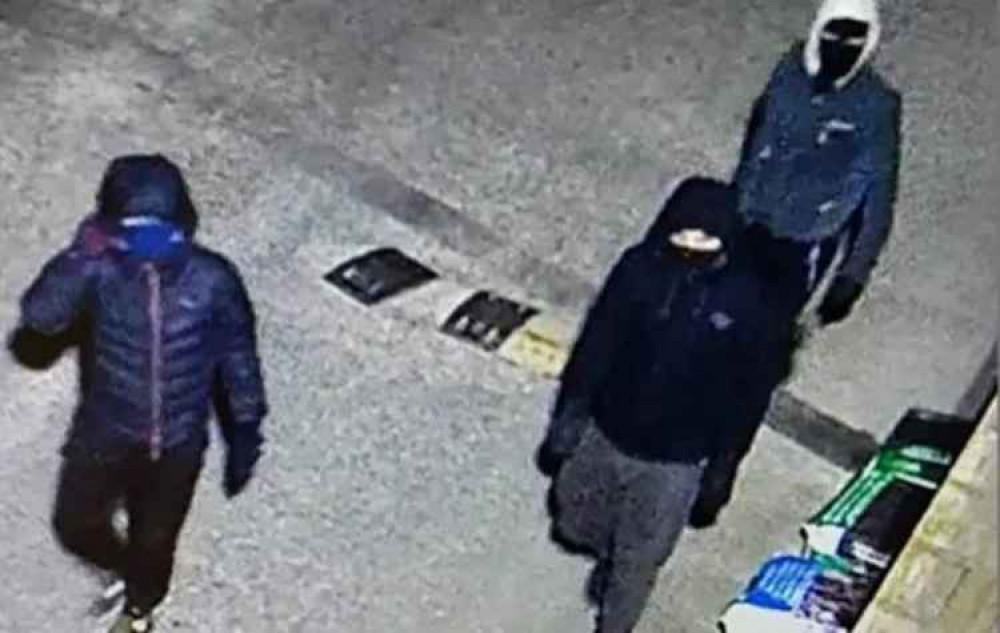 The police are hoping people might recognise the clothing worn by this trio captured on CCTV