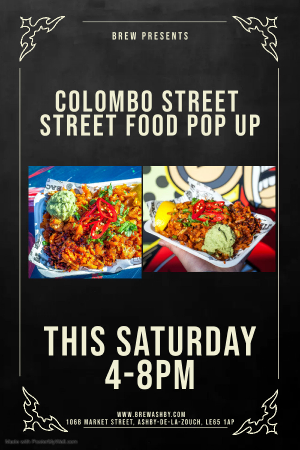 Colombo Street Food Pop Up at at Brew, 106B Market Street, Ashby-de-la-Zouch