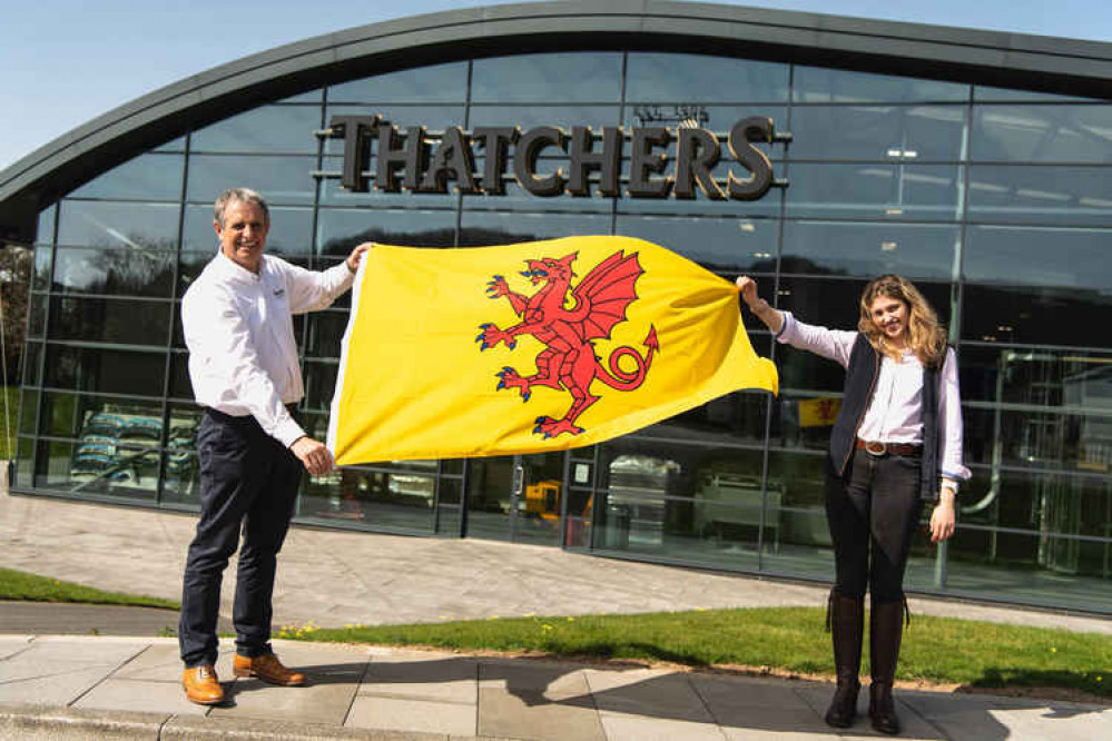 Martin Thatcher and Eleanor Thatcher are supporting this year's Fly the Flag for Somerset campaign