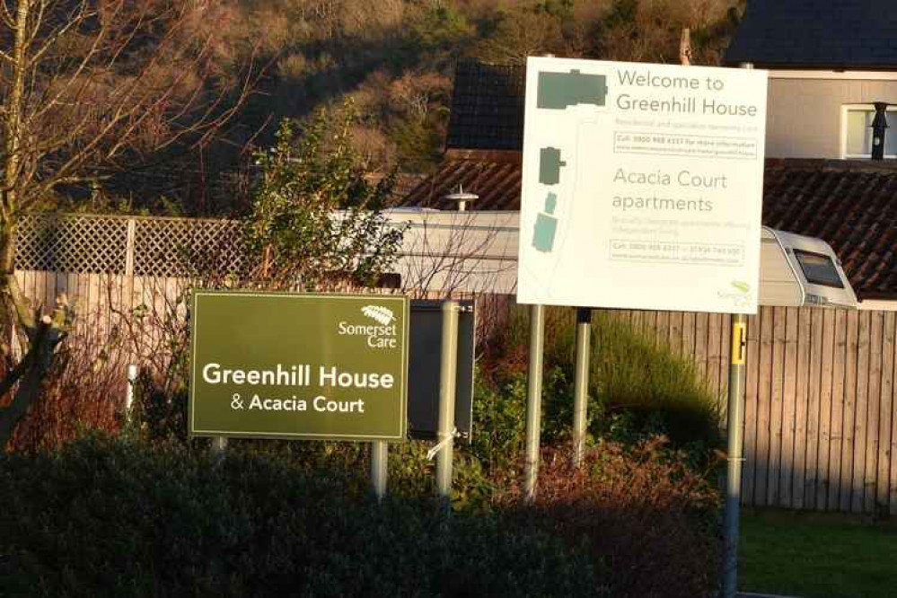 There was a fire at lunchtime at Greenhill House in Cheddar