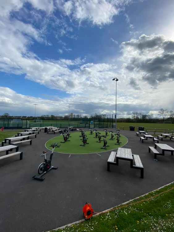 Outside exercise bikes