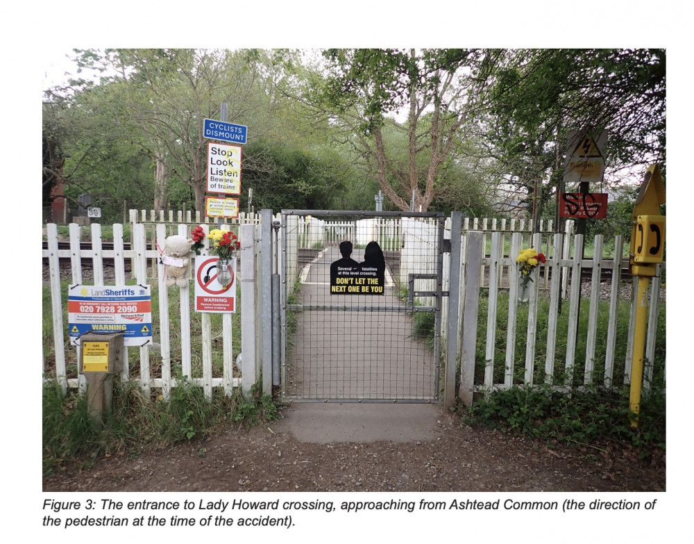 The woman was hit and killed by a train at the Lady Howard crossing (Photo: Rail Accident Investigation Branches)