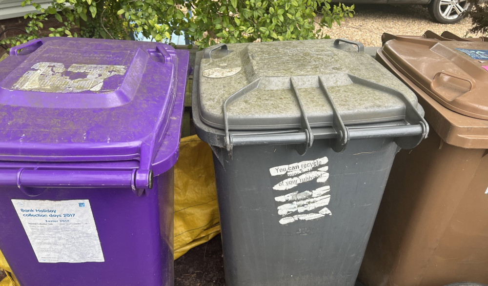 Revised bin collection dates in Hitchin around the August Bank Holiday