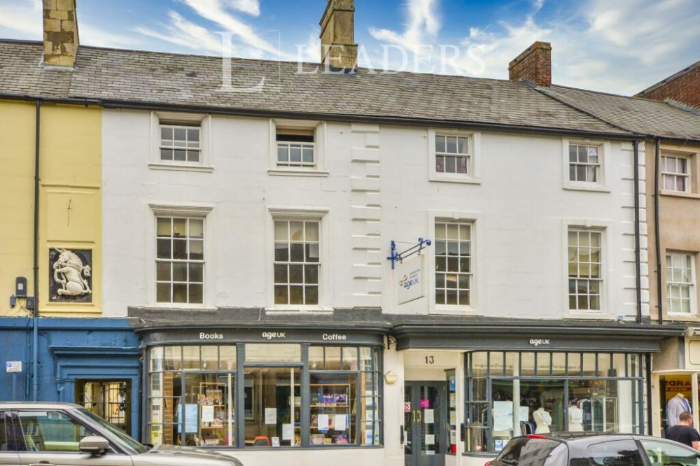 The property is located above Uppingham High Street. Image credit: Leaders.