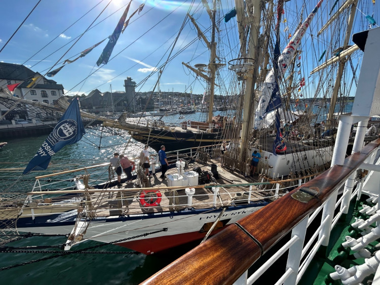 On board the Dar Mlodziezy during the Tall Ships tours. (Image: Nub News/ Max Goodman)