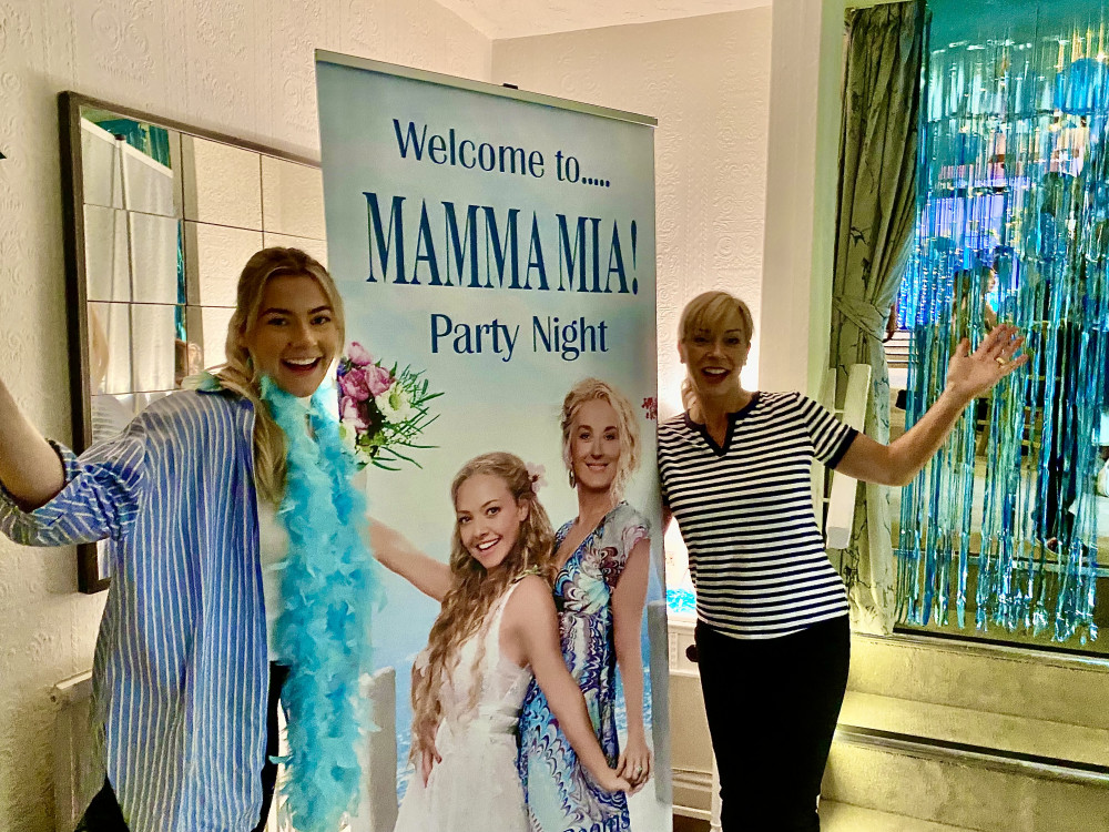 Celleste and Vanessa Perkins welcoming guests for the summer's Mamma Mia Party Night. All photos: Ashby Nub News