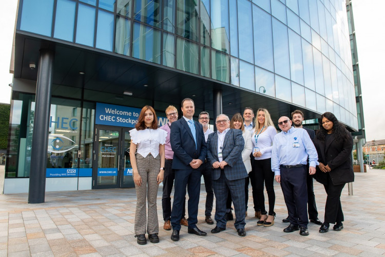 Cllr Colin MacAlister was given a tour of the modern facility, along with officers from Stockport Council and representatives from developer Muse (Image - Stockport Council)