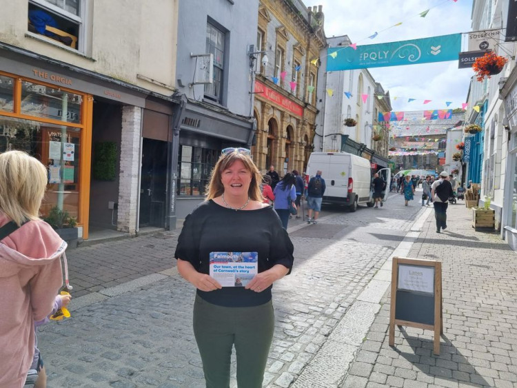Cherilyn Mackory MP spoke to businesses in Falmouth who said changes to car parking tariffs had affected trade (Image: Cherilyn Mackrory / Facebook)