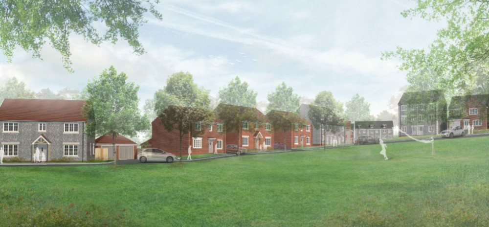 Artist's impression of 220 homes off A371 in Wells