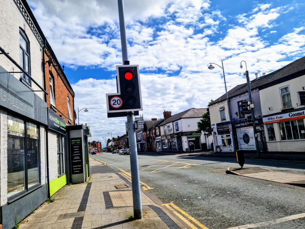 Three-way temporary traffic lights will be in place on Edleston Road at its junction with Nantwich Road, running from Thursday 24 August until Friday 1 September (Ryan Parker).