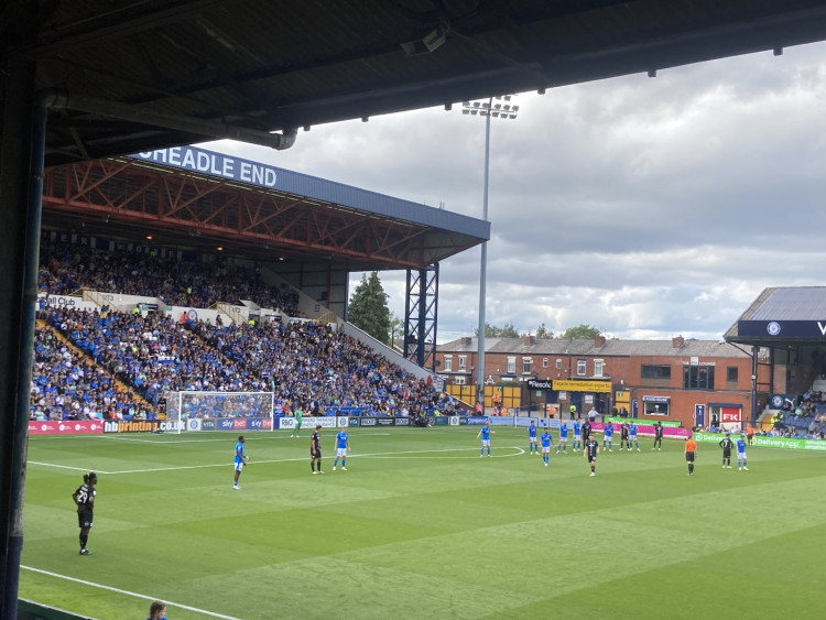 A goal from Louie Barry made it 1-0 for Stockport, in a top performance from the young player (Image - Alasdair Perry)