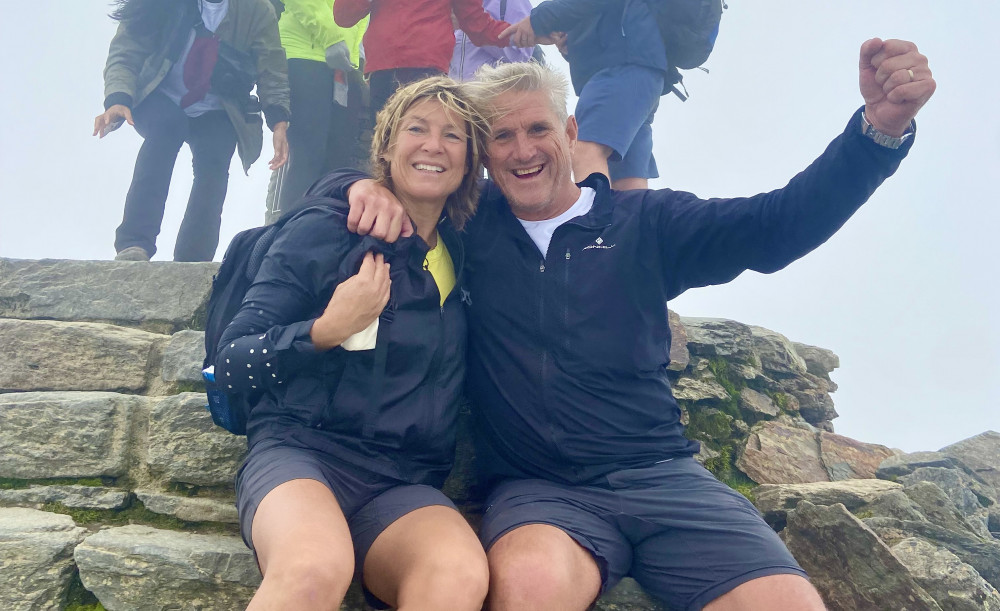 Helen and Kenny Horn completed their three-day challenge at the summit of Snowdon. All photos from Helen and Kenny Horn