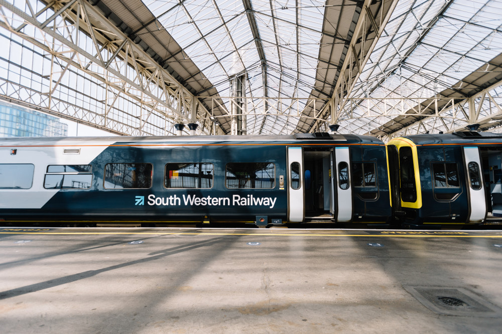 Train at Waterloo Station. Image Credit: South Western Railway. 