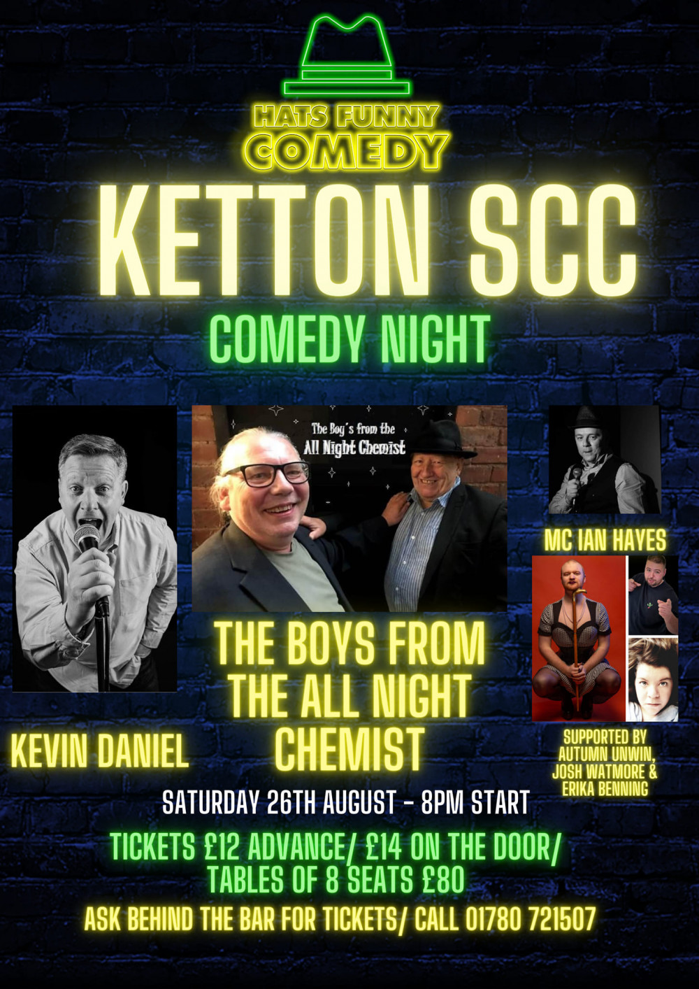 Comedy night at Ketton SCC with Hats Funny Comedy