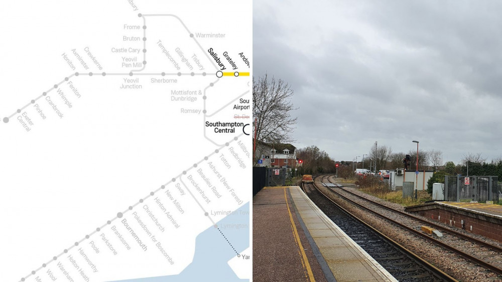 There will be no trains through Honiton on August 26 (Left: Credit, SWR and R, Honiton Train Station/Nub News) 