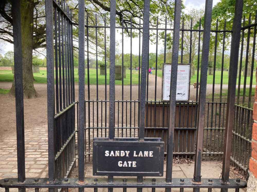 The attack took place near the Sandy Lane entrance of Bushy Park on the morning of 1 May. (Photo: Royal Parks Police)