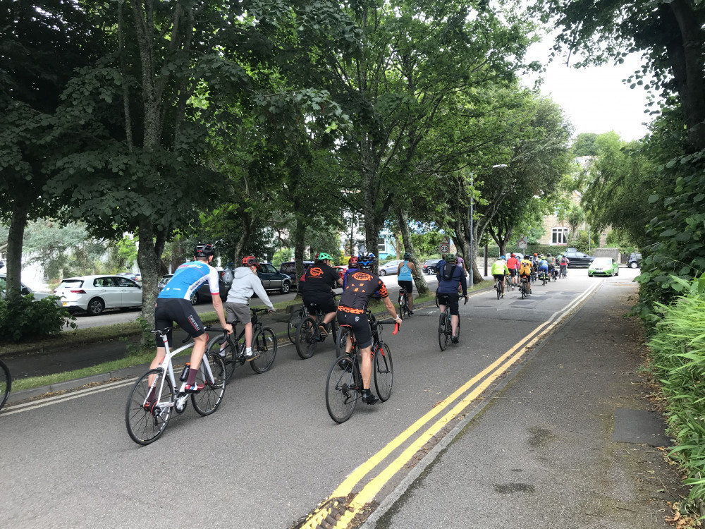 A community cycle ride in Falmouth. (Image: Supplied) 