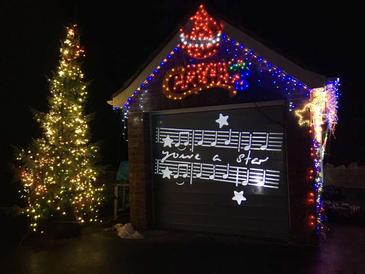 The Hodder family home in Mark at Christmas. Fiona's husband, Tony, puts up lights each year to raise money for UK Sepsis Trust.