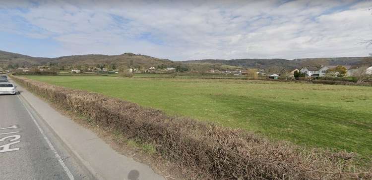 Proposed site of 96 homes on the A371 Upper New Road in Cheddar (Photo: Google Maps)