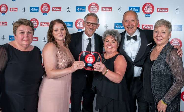 Gary Lineker presented the Court House team with their award