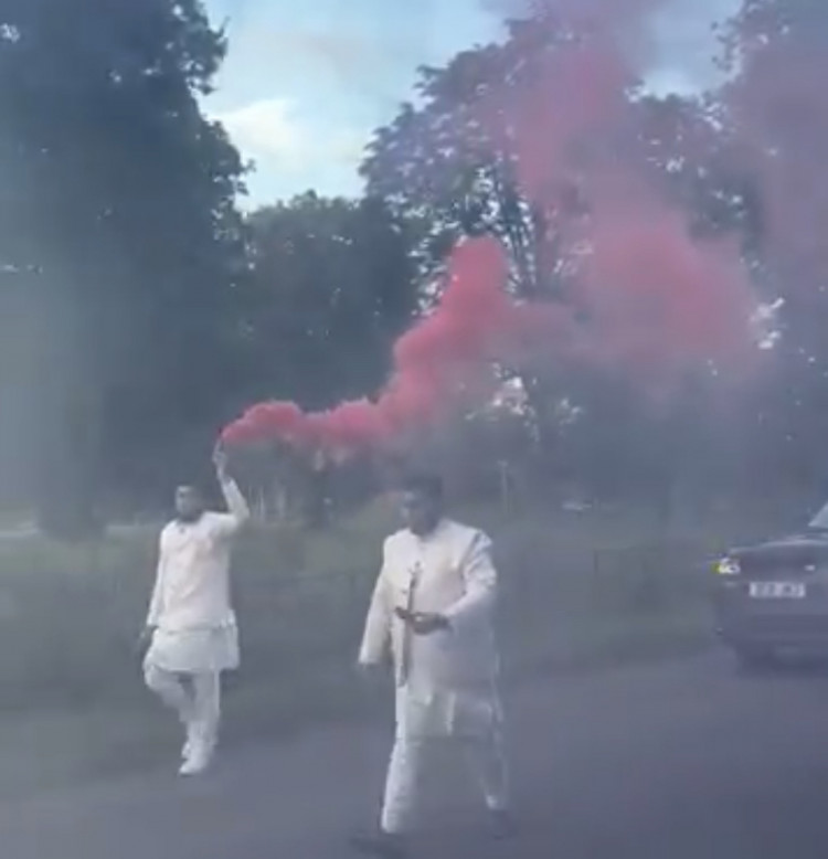 Participants at an Orsett wedding parade