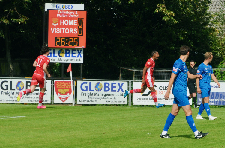 Sam Ford's joy after opener for Seasiders (Picture: Nub News)