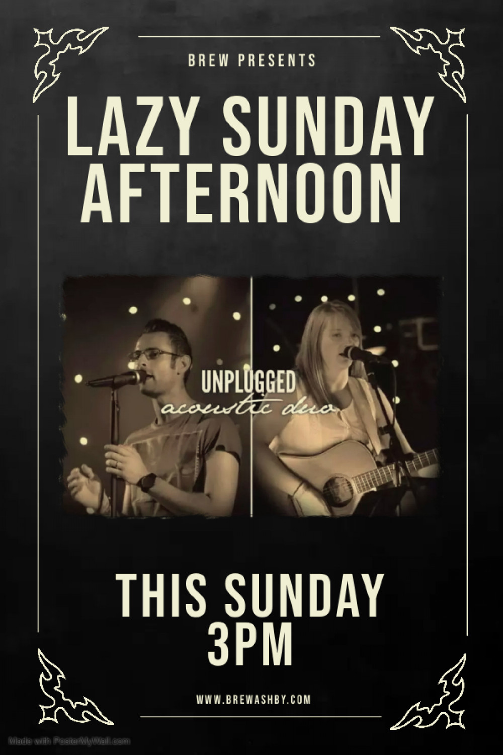 Lazy Sunday Afternoon Acoustic Session with Unplugged Duo t Brew, 106B Market Street, Ashby-de-la-Zouch