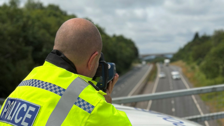File photo of roadside speed checks (Devon and Cornwall Police)