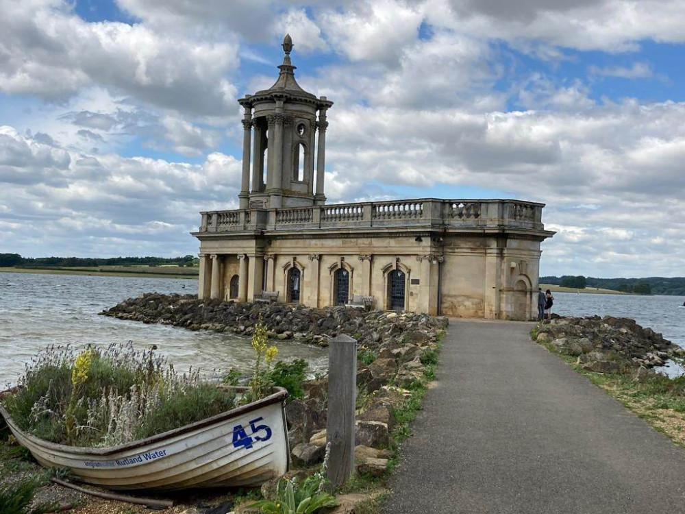 Normanton Church is just one of the beauty spots at Rutland Water, a great spot for getting exercise. Image credit: Nub News. 
