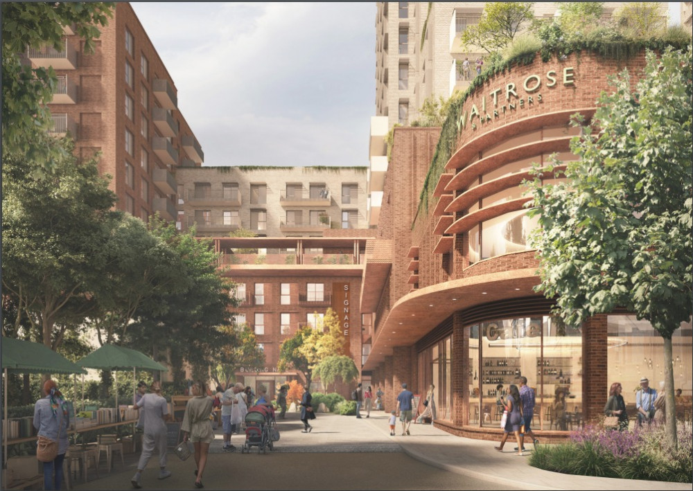 CGI plan for Waitrose (image via John Lewis Partnership/ Lifschutz Davidson Sandilands)