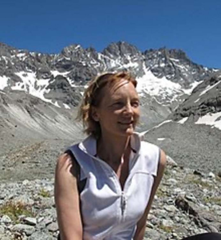 Jemma  Wadham, glaciologist, at the Arolla Glacier
