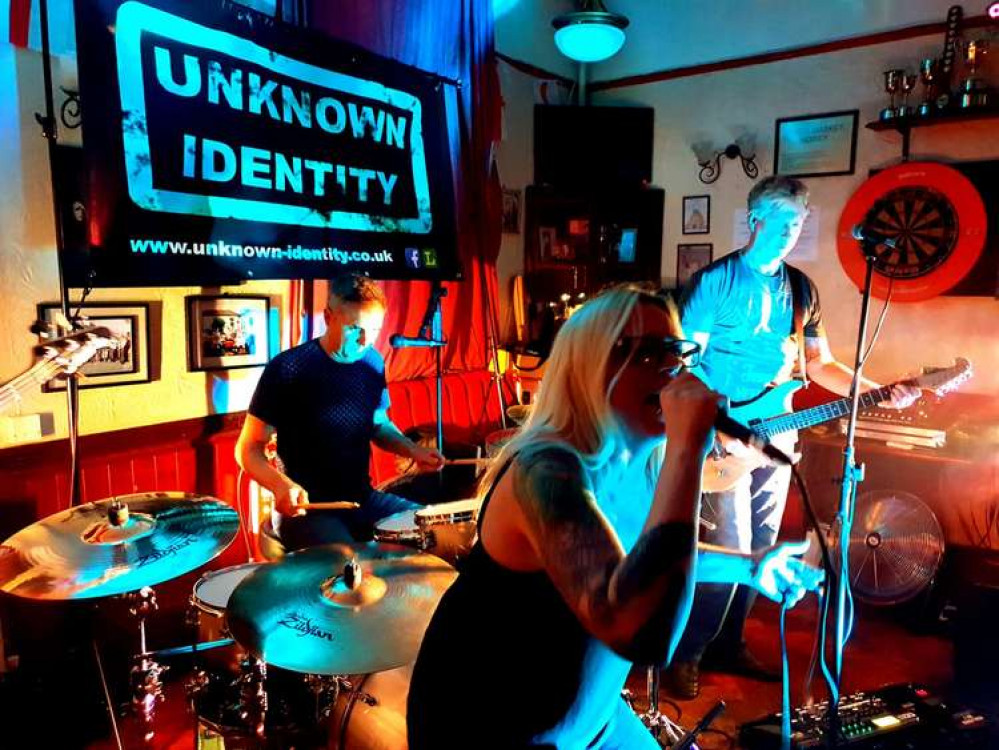 Unknown Identity will be playing at the New Inn, Wedmore, on Saturday