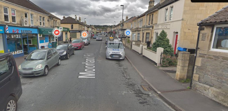 Moorland Road in Bath is described by locals as an errand road  : Image Google maps