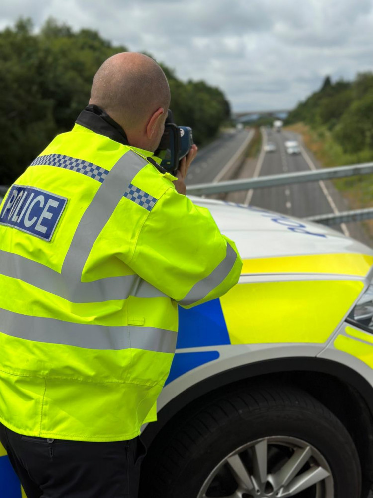 A Devon and Cornwall Police speed detection officer (Devon and Cornwall Police)