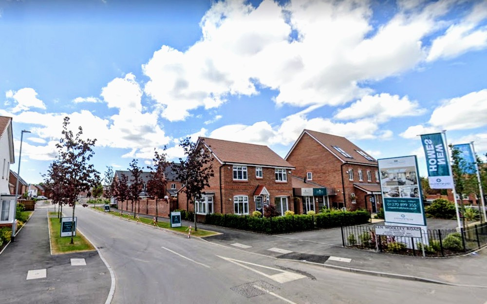 Cheshire East Council is expected to make a decision on Crewe's 263-home Coppenhall Place estate, off West Street, this September (Google).