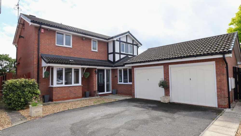 The detached four-bedroom property on Mills Way, Leighton, Crewe (Nub News).