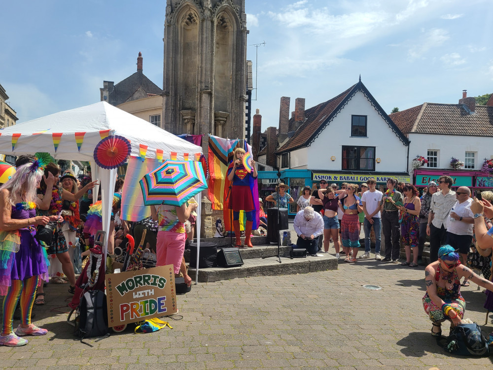 Pride in Glastonbury this year was a show of defiance and unity in the face of homophobic incidents in the town