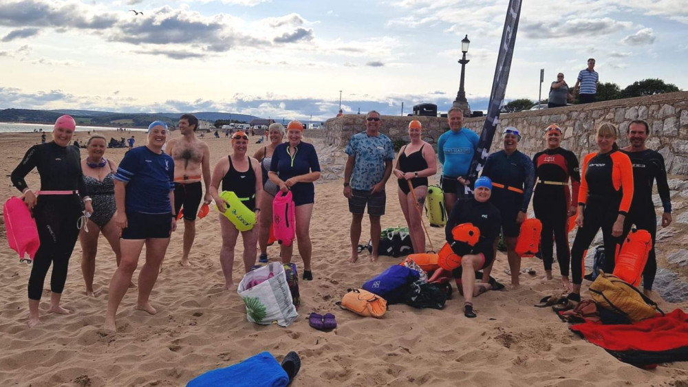 Tri-Hards members on Exmouth beach (Devon and Cornwall Police)